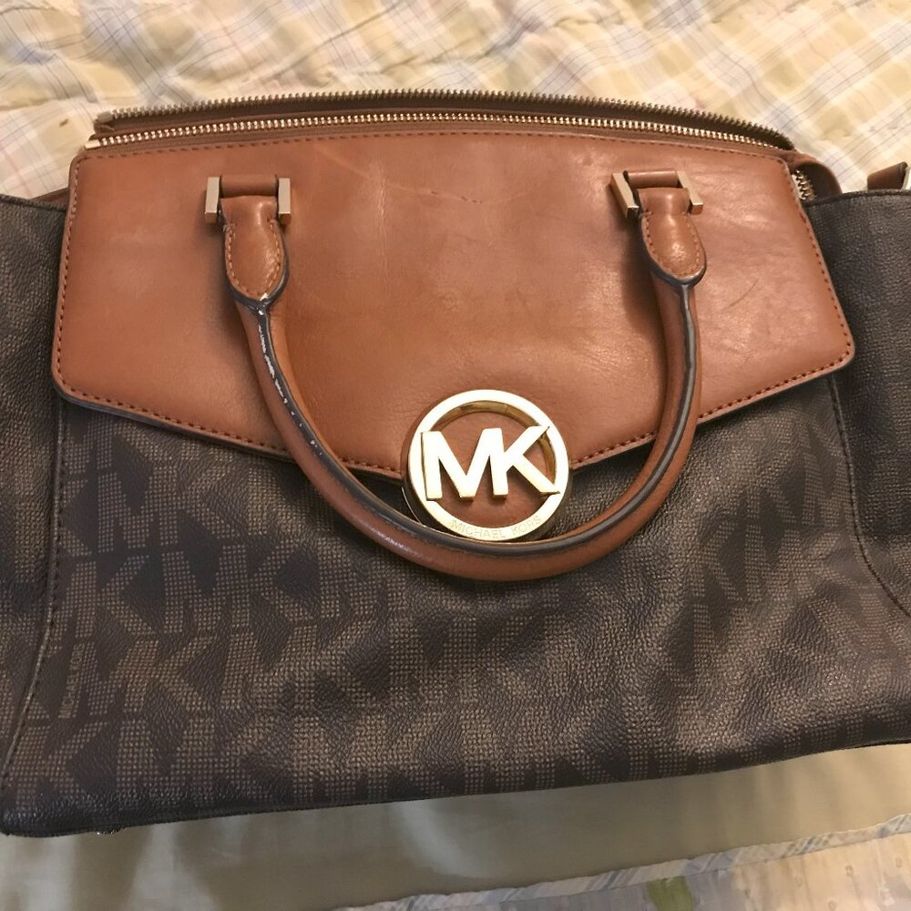 Michael Kors Hudson Large Satchel Brown, Pre-owned, good condition